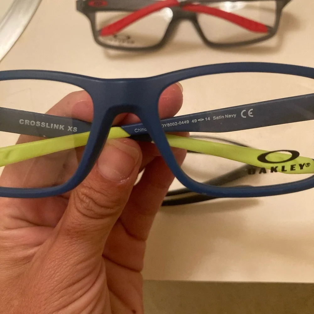 Oakley Crosslink XS Eyeglass Frames - Black, Blue, Gray